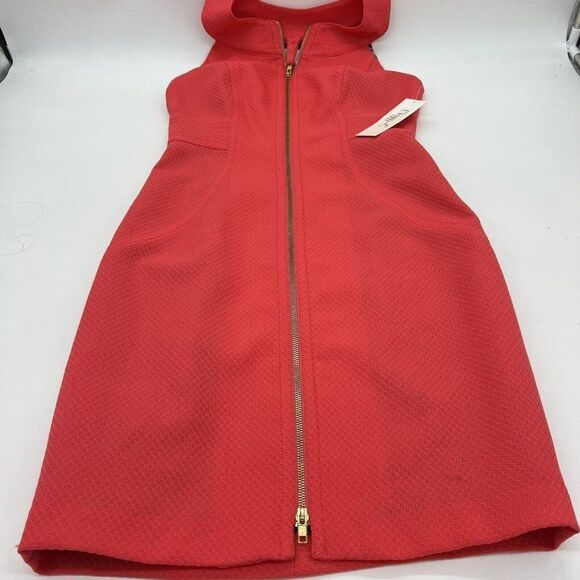Maggie L A- Line Dress Size 2 Red Exposed Zipper NWT - Picture 1 of 6